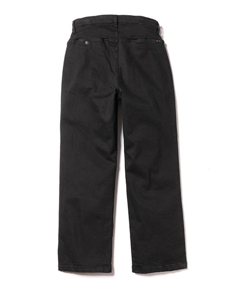 MR.OLIVE/SUPER STRETCH DENIM / SILICON DYED WIDE STRAIGHT PANTS ミスターオリーブ/スーパーストレッチデニム/シリコンウォッシュワイドストレートパンツ